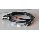 HDMI Tata la DVI-D cablu pentru FLAT TV 1m